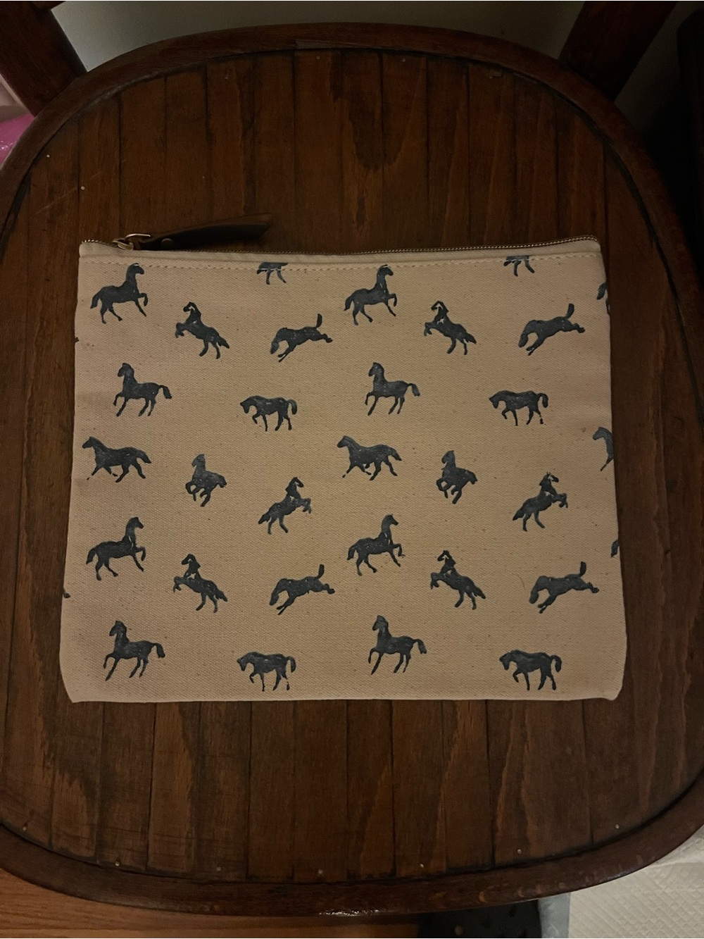 Two’s Company canvas horse pouch